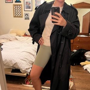Oversized Black Trench Coat
